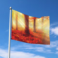 Sunshine Autumn Tree Print Polyester Flag