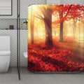 Sunshine Autumn Tree Print Polyester Shower Curtain