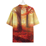 Sunshine Autumn Tree Print Rayon Hawaiian Shirt