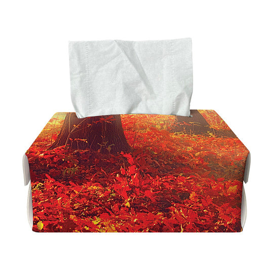 Sunshine Autumn Tree Print Rectangle Tissue Box Cover
