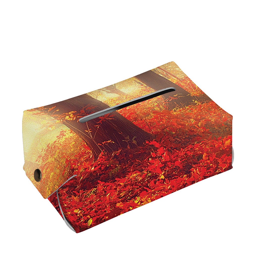 Sunshine Autumn Tree Print Rectangle Tissue Box Cover