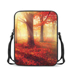 Sunshine Autumn Tree Print Rectangular Crossbody Bag