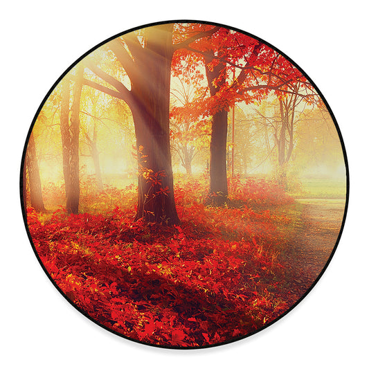 Sunshine Autumn Tree Print Round Floor Mat