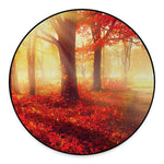 Sunshine Autumn Tree Print Round Floor Mat