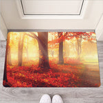 Sunshine Autumn Tree Print Rubber Doormat