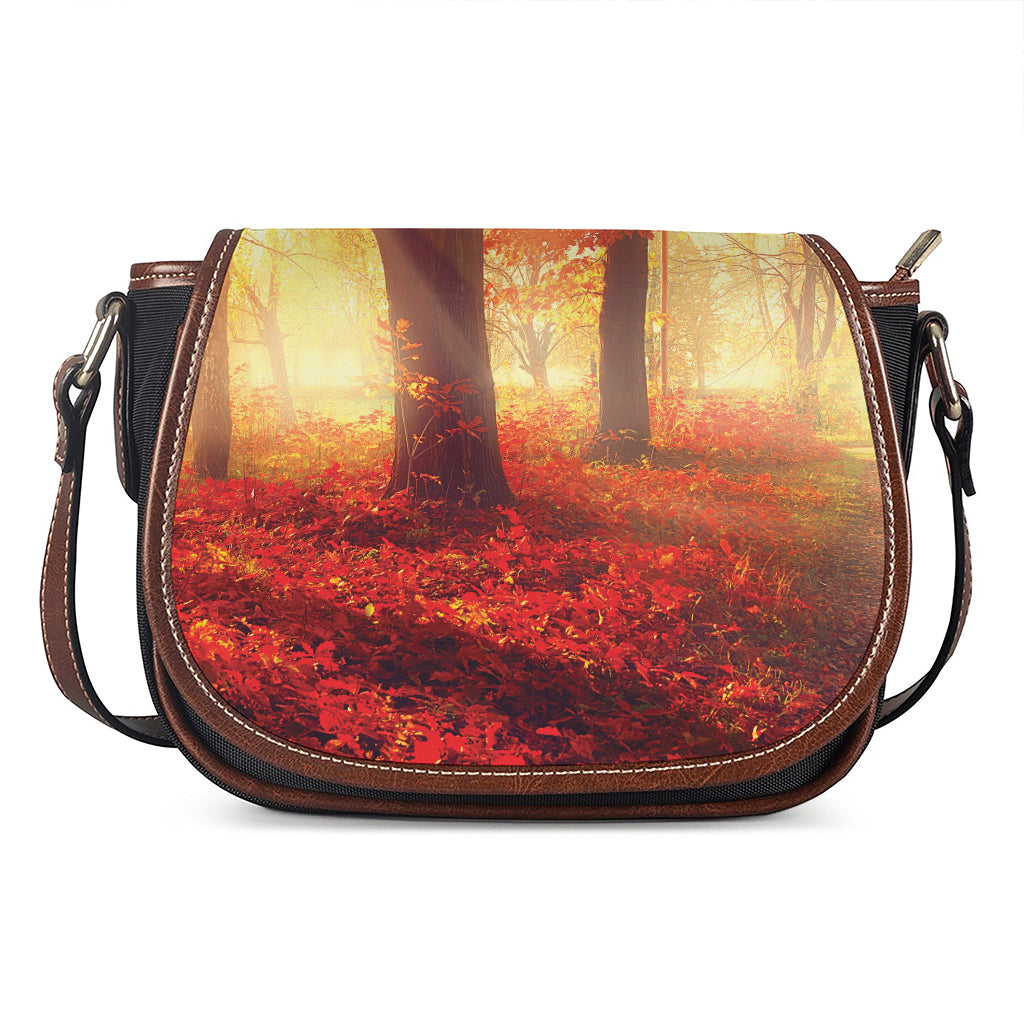 Sunshine Autumn Tree Print Saddle Bag