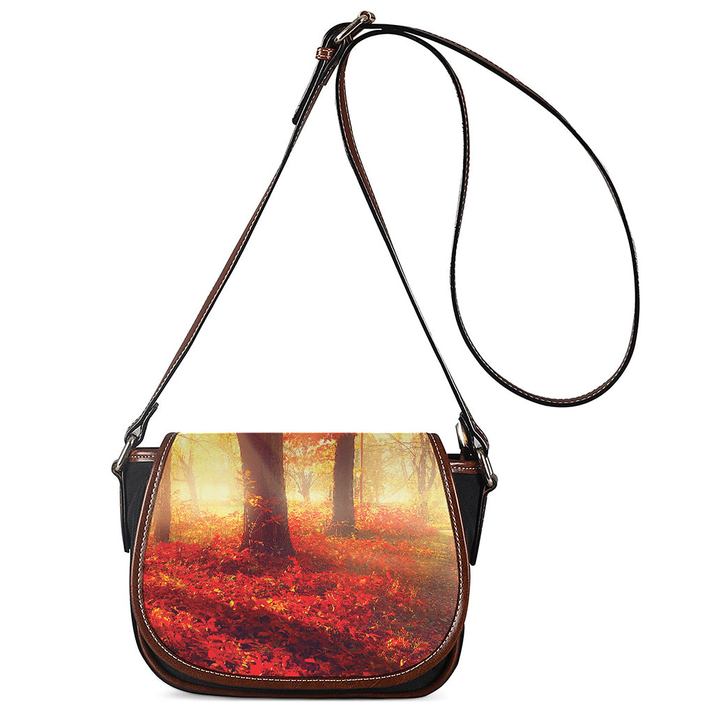 Sunshine Autumn Tree Print Saddle Bag