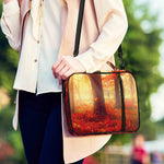 Sunshine Autumn Tree Print Shoulder Strap Bible Bag