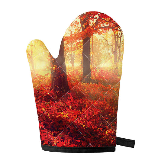Sunshine Autumn Tree Print Single Oven Mitt