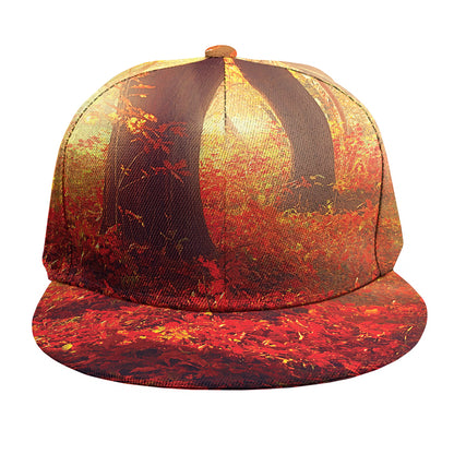 Sunshine Autumn Tree Print Snapback Cap