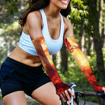 Sunshine Autumn Tree Print Sun Protection Arm Sleeves