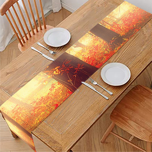 Sunshine Autumn Tree Print Table Runner