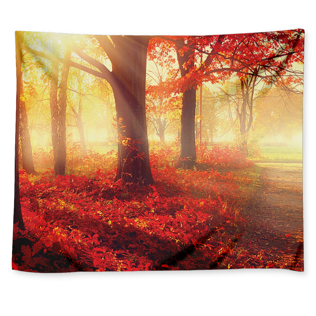 Sunshine Autumn Tree Print Tapestry