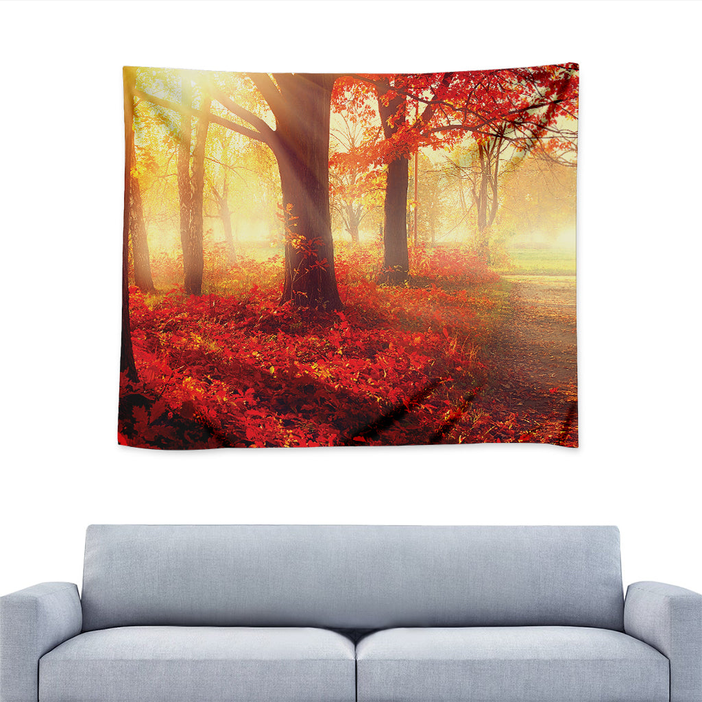 Sunshine Autumn Tree Print Tapestry