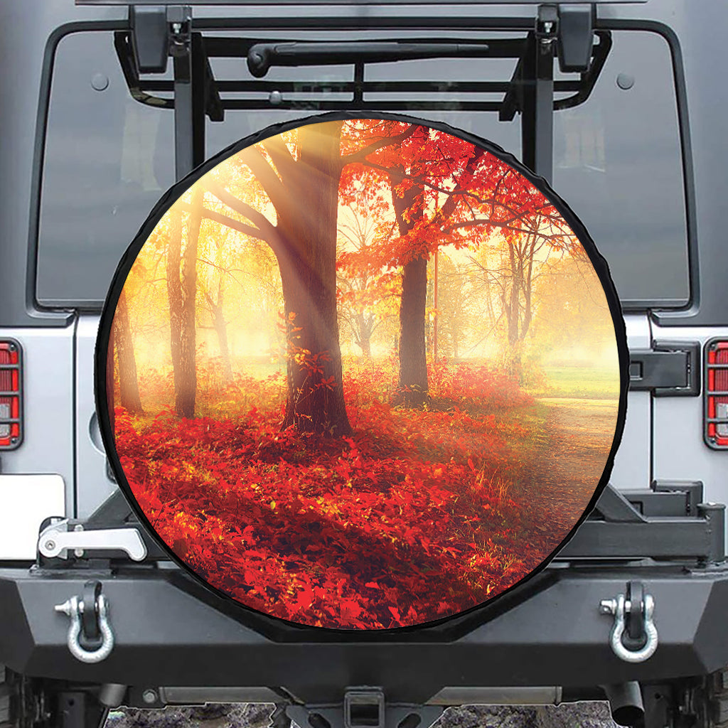 Sunshine Autumn Tree Print Tire Cover