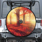 Sunshine Autumn Tree Print Tire Cover With Camera Hole