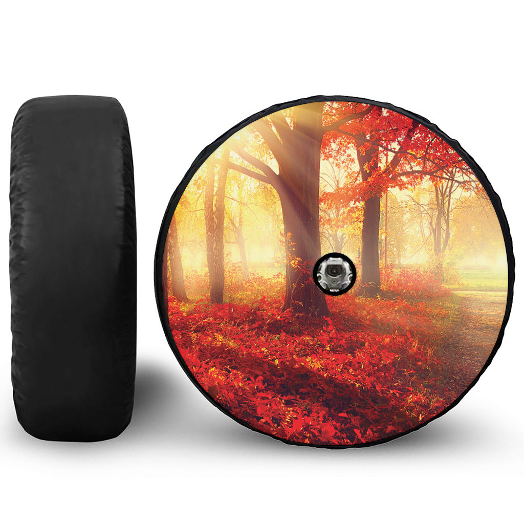 Sunshine Autumn Tree Print Tire Cover With Camera Hole