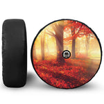 Sunshine Autumn Tree Print Tire Cover With Camera Hole