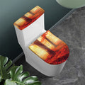 Sunshine Autumn Tree Print Toilet Lid And Tank Cover Set