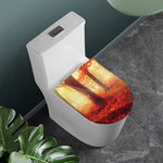 Sunshine Autumn Tree Print Toilet Lid Cover