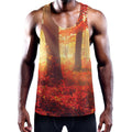 Sunshine Autumn Tree Print Men's Workout Tank Top