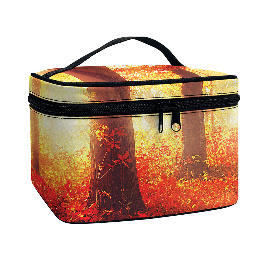 Sunshine Autumn Tree Print Travel Makeup Bag