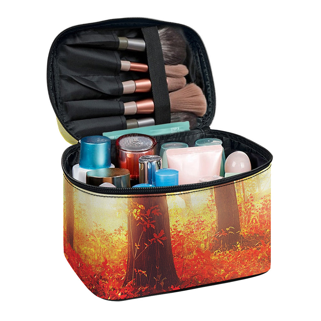 Sunshine Autumn Tree Print Travel Makeup Bag