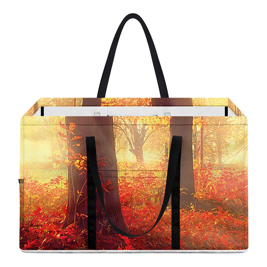 Sunshine Autumn Tree Print Utility Tote Bag