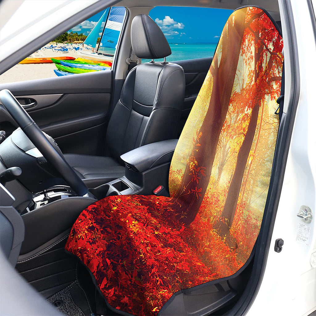 Sunshine Autumn Tree Print Waterproof Car Seat Cover