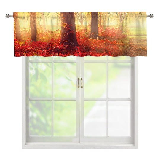 Sunshine Autumn Tree Print Window Valance