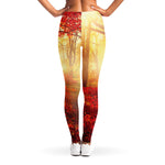 Sunshine Autumn Tree Print Women's Leggings