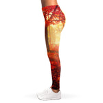 Sunshine Autumn Tree Print Women's Leggings