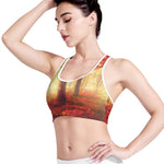 Sunshine Autumn Tree Print Women's Sports Bra