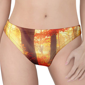 Sunshine Autumn Tree Print Women's Thong