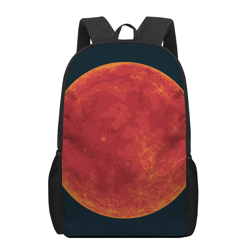 Super Blood Moon Lunar Eclipse Print 17 Inch Backpack