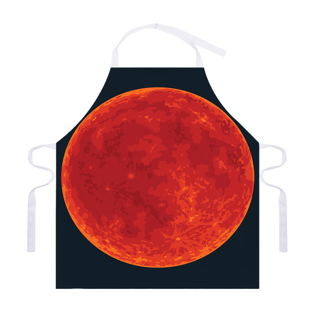 Super Blood Moon Lunar Eclipse Print Adjustable Apron