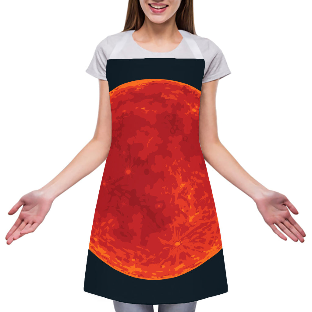 Super Blood Moon Lunar Eclipse Print Adjustable Apron