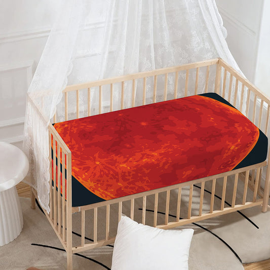 Super Blood Moon Lunar Eclipse Print Baby Crib Sheet