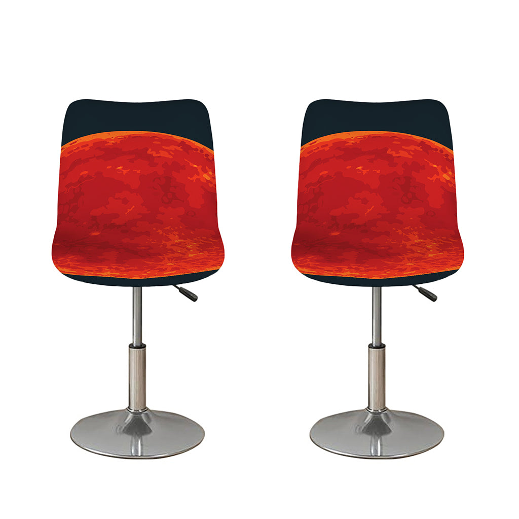 Super Blood Moon Lunar Eclipse Print Bar Stool Covers