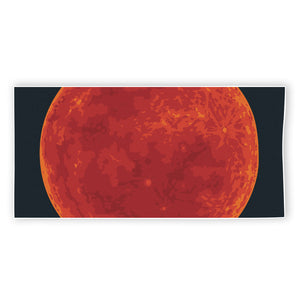 Super Blood Moon Lunar Eclipse Print Beach Towel