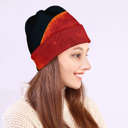 Super Blood Moon Lunar Eclipse Print Beanie