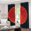 Super Blood Moon Lunar Eclipse Print Blackout Grommet Curtains