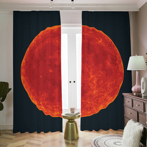 Super Blood Moon Lunar Eclipse Print Blackout Pencil Pleat Curtains