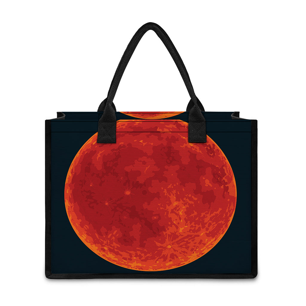 Super Blood Moon Lunar Eclipse Print Canvas Tote Bag