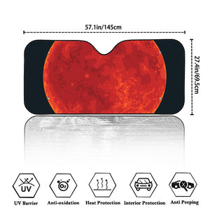 Super Blood Moon Lunar Eclipse Print Car Windshield Sun Shade