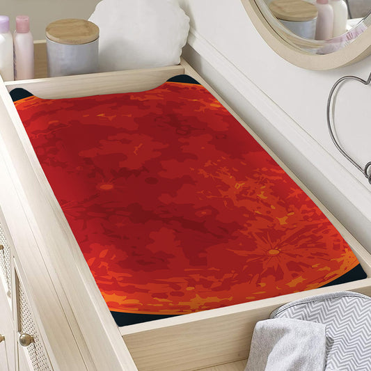 Super Blood Moon Lunar Eclipse Print Changing Pad Cover