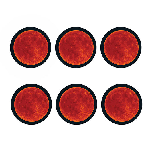 Super Blood Moon Lunar Eclipse Print Coaster Set