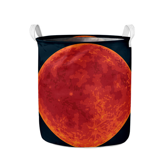 Super Blood Moon Lunar Eclipse Print Collapsible Laundry Basket