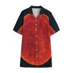 Super Blood Moon Lunar Eclipse Print Cotton Hawaiian Shirt