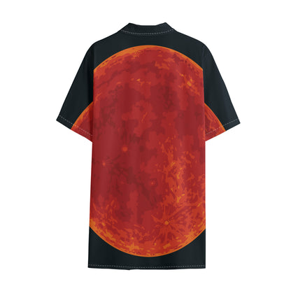 Super Blood Moon Lunar Eclipse Print Cotton Hawaiian Shirt
